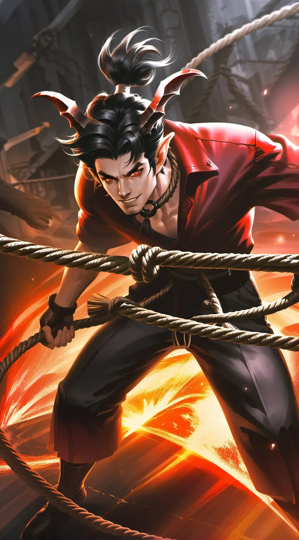 ai character: demon background