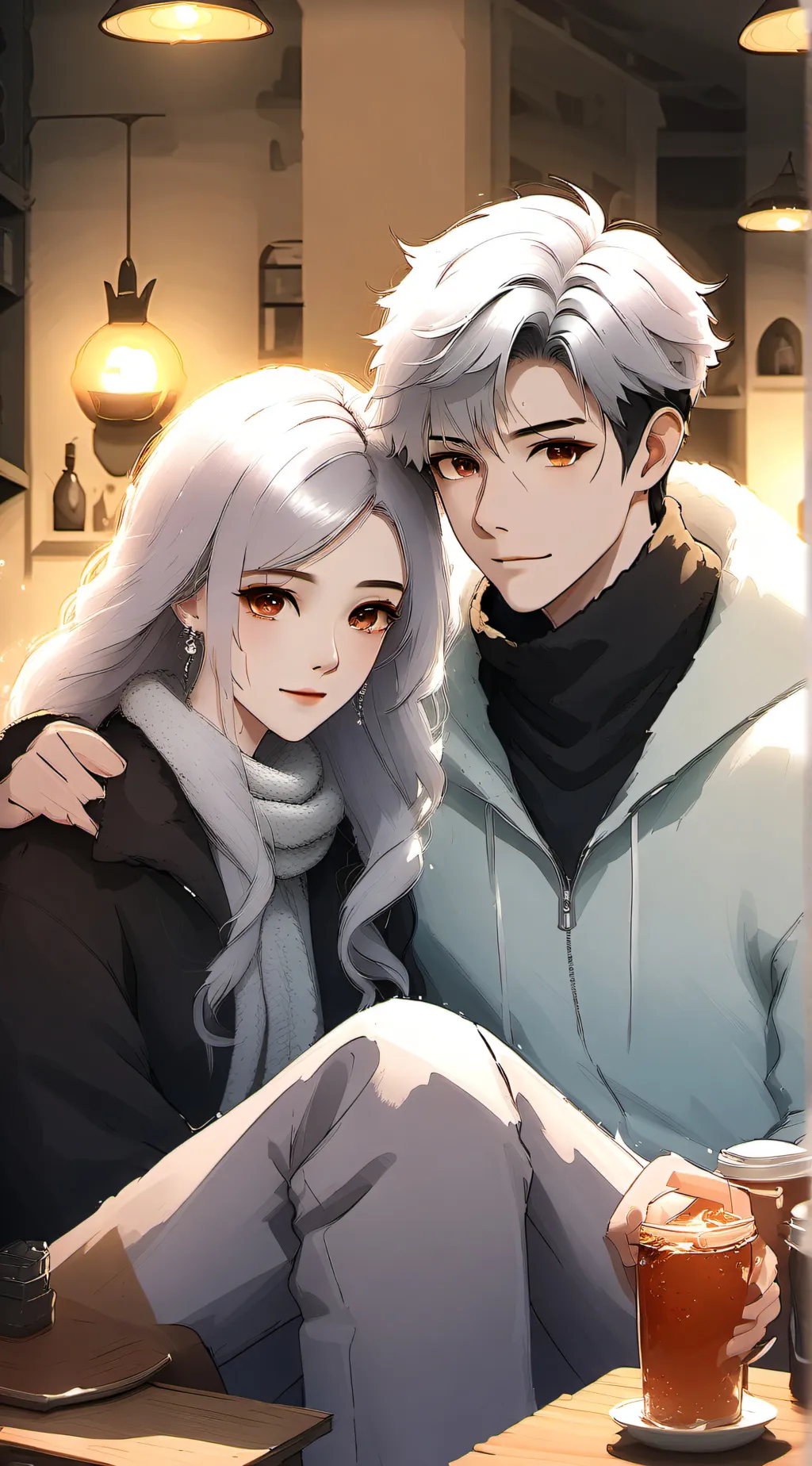 ai character: Melissa and Aaron  background