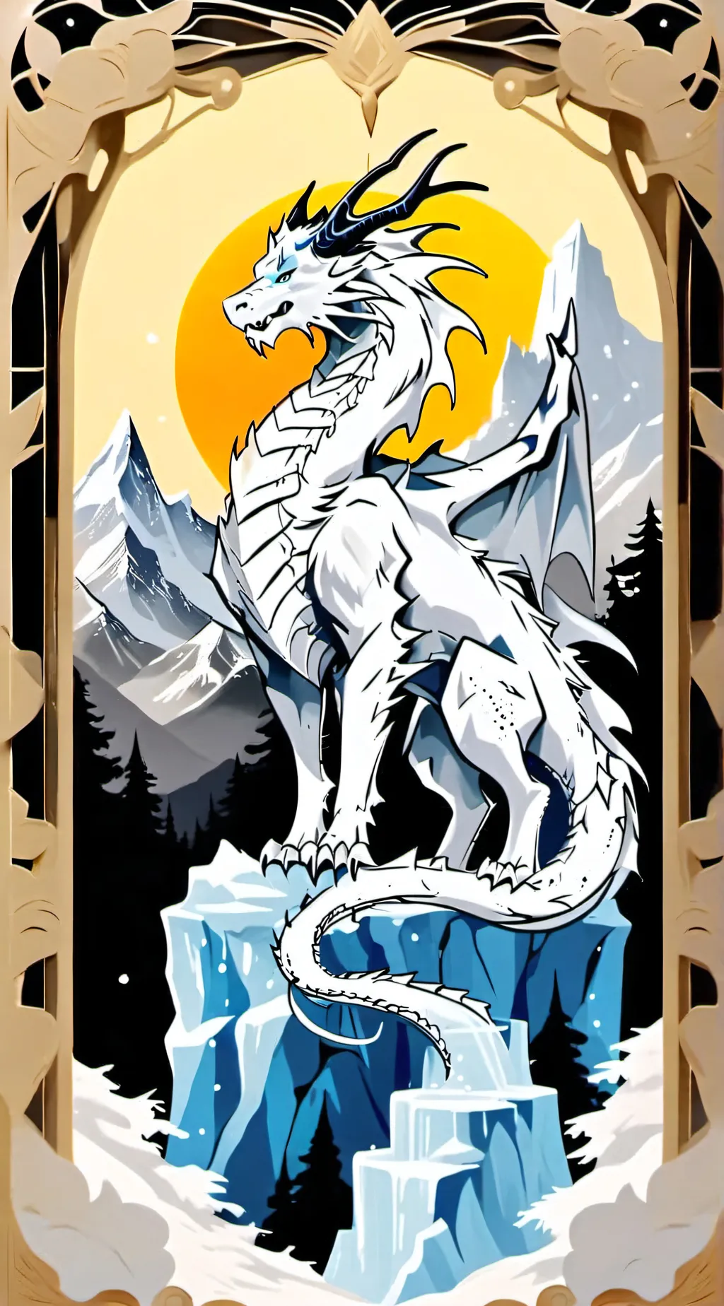 ai character: Winter background