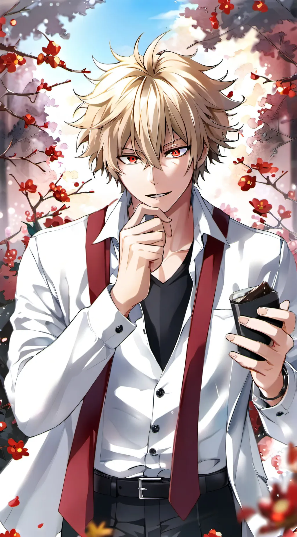 ai character: Bakugo Katsuki background