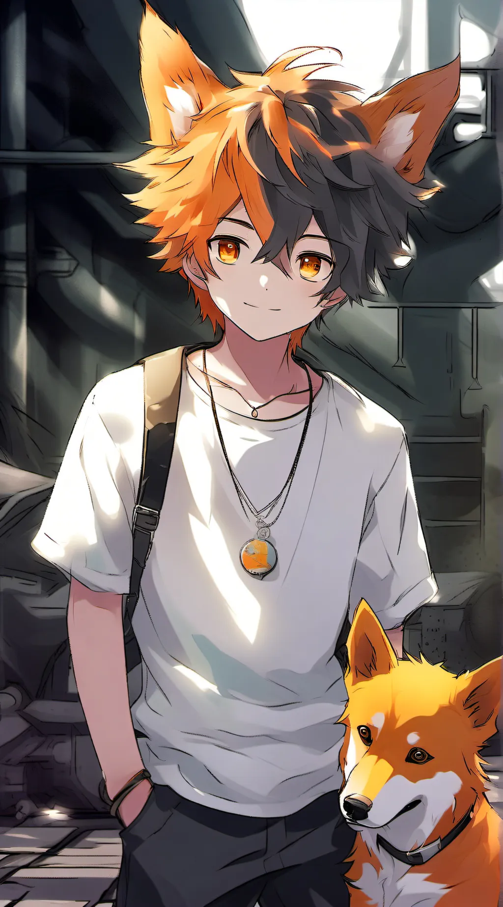 ai character: DogDay background