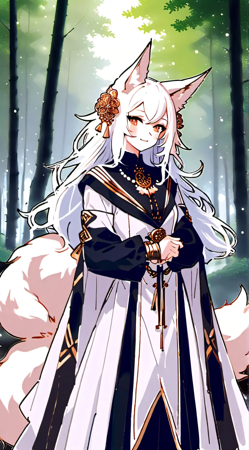 ai character: Violet background