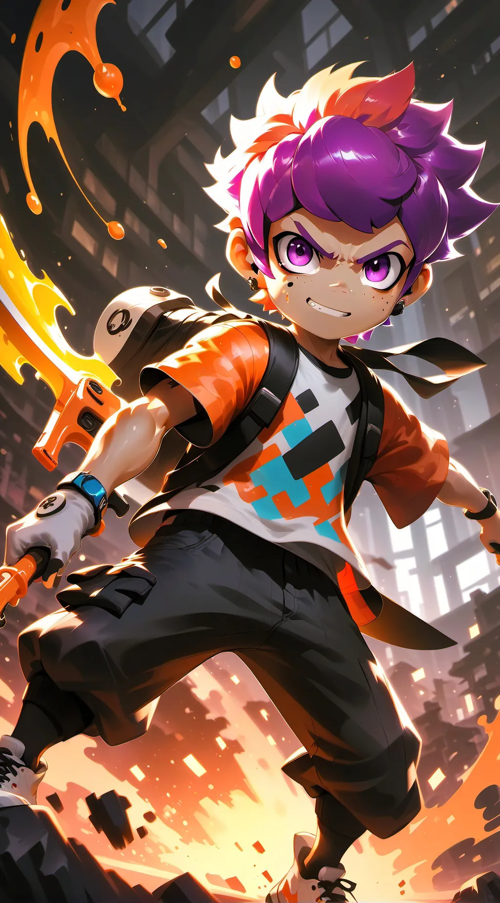 ai character: splatoon grandfest background