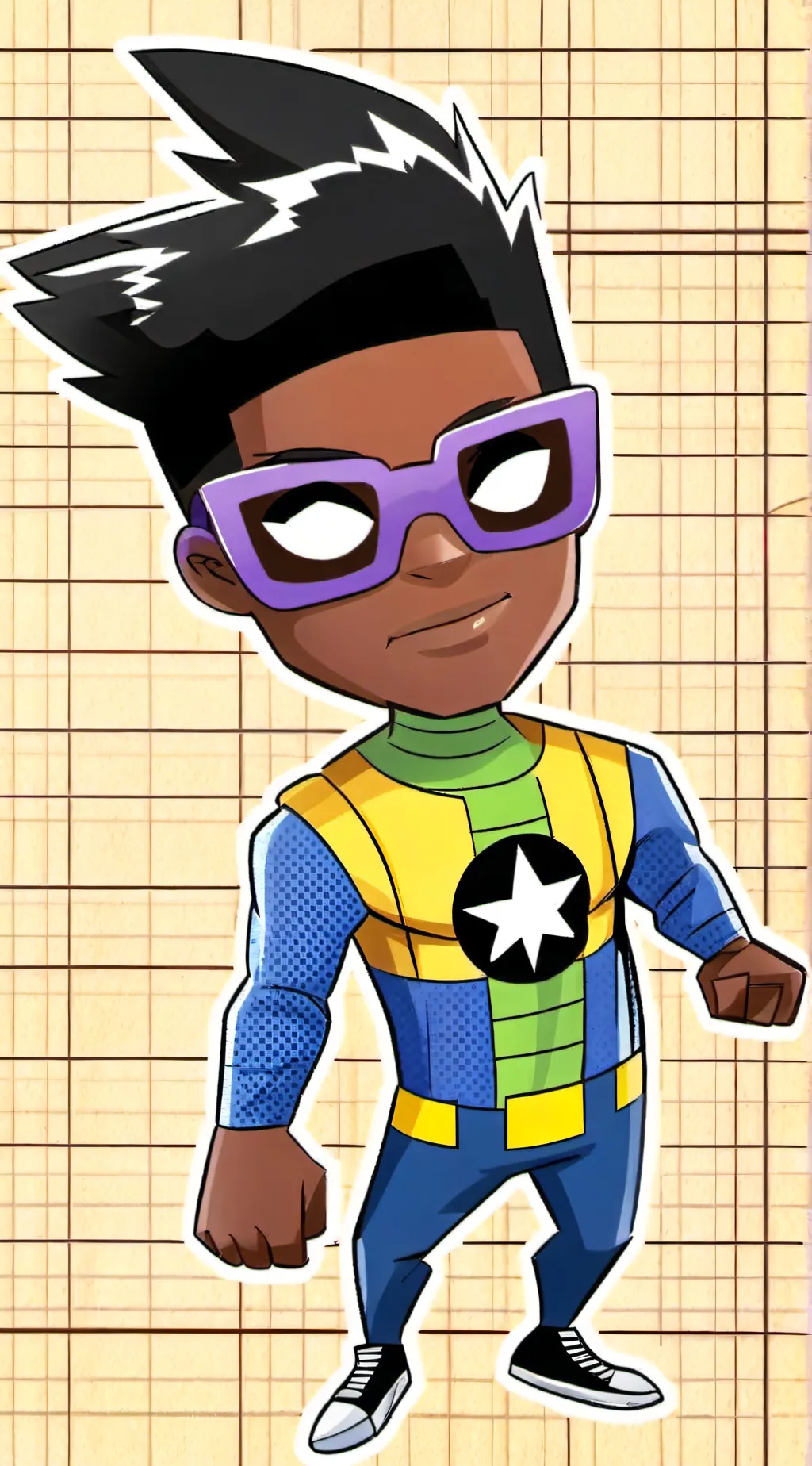 ai character: Superhero Kimura  background