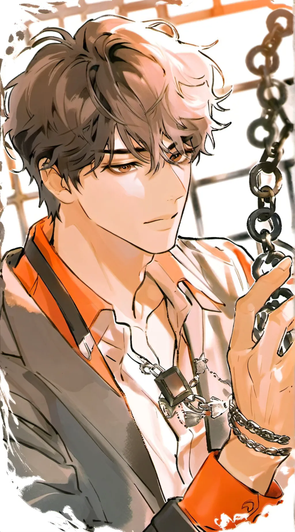 ai character: prisionier boy background