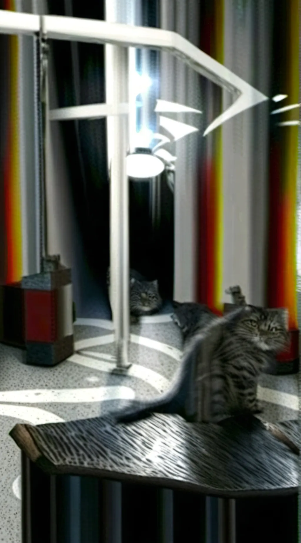 ai character: de (=^ェ^=) cats background