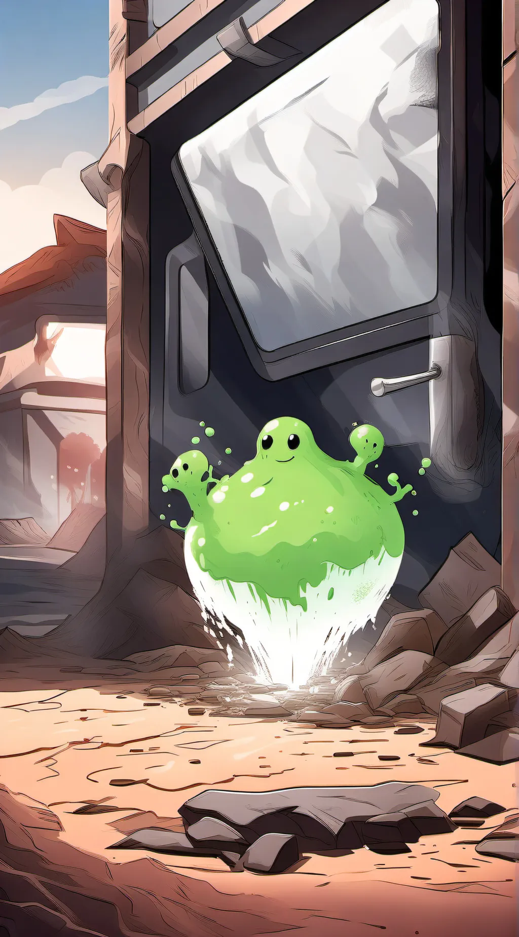 ai character: Slime machine background