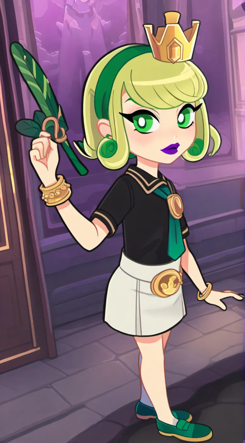 ai character: Velvet and veneer  background