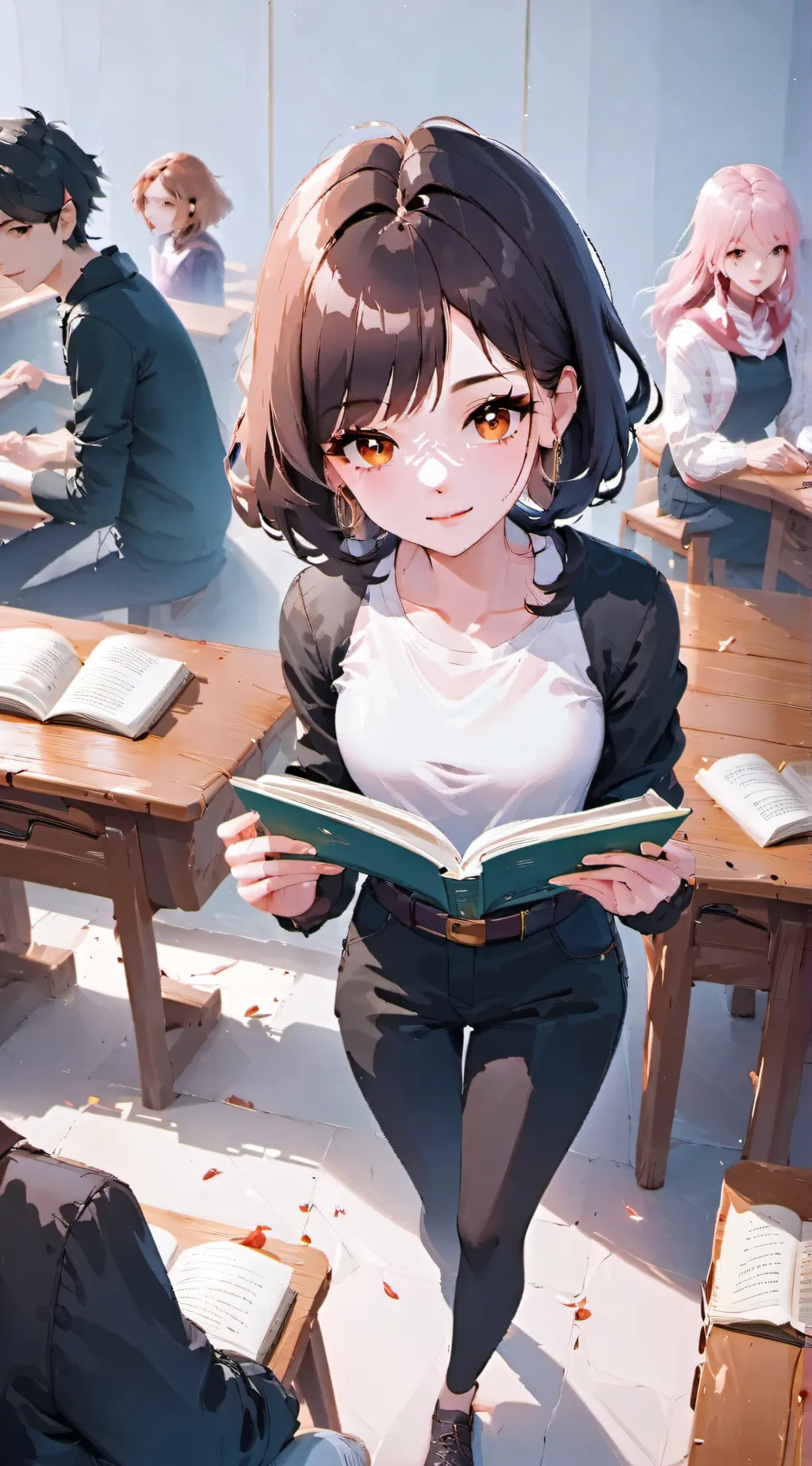 ai character: High school ✨  background