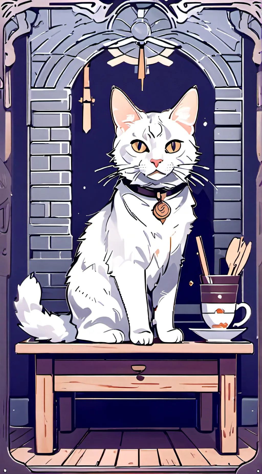 ai character: i am hungry cat background