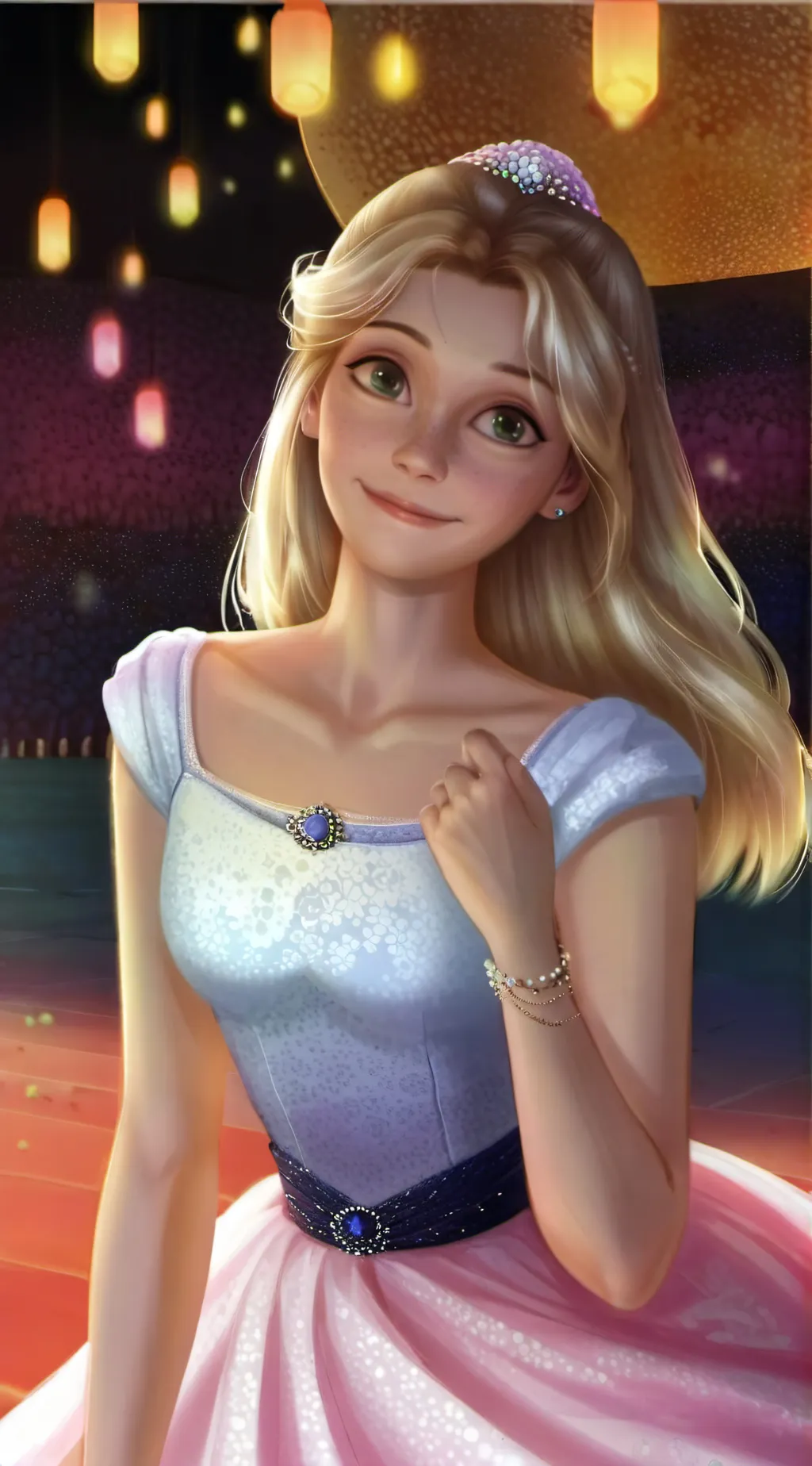 ai character: Rapnunzel ￼ background