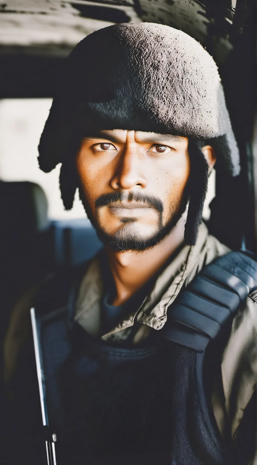 ai character: war on anime background