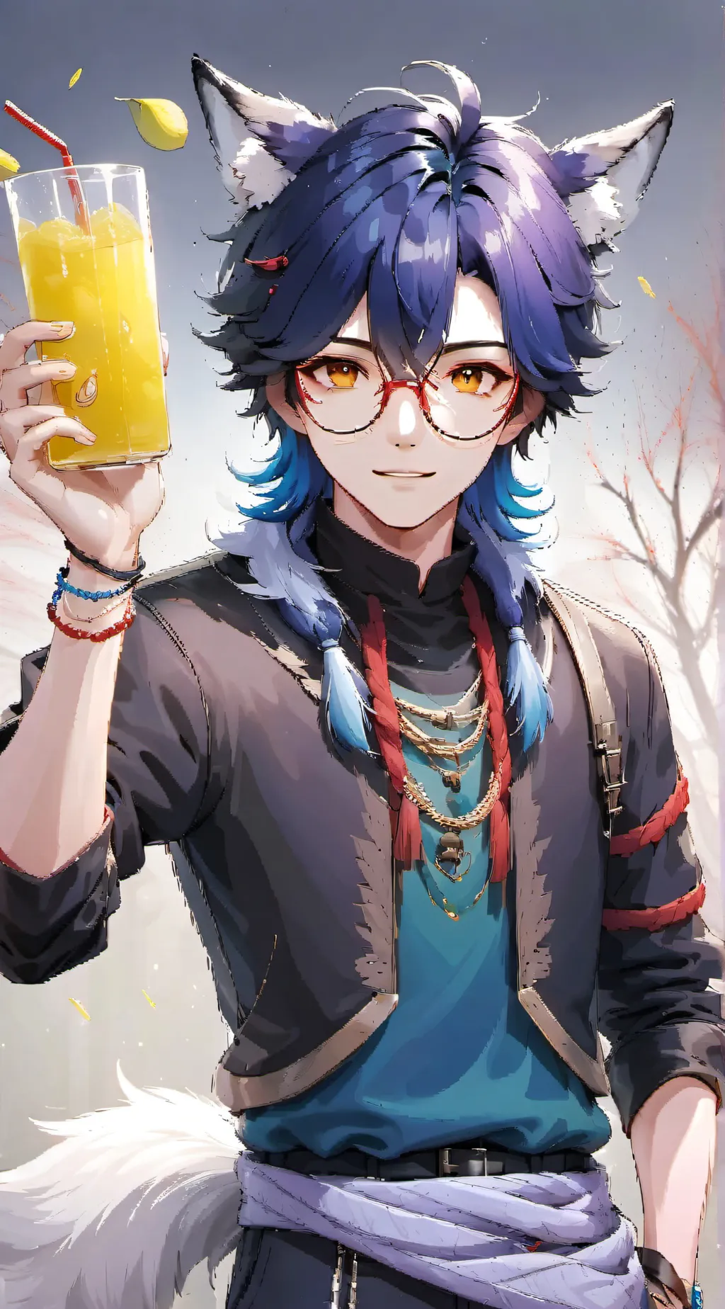 ai character: Glitch background