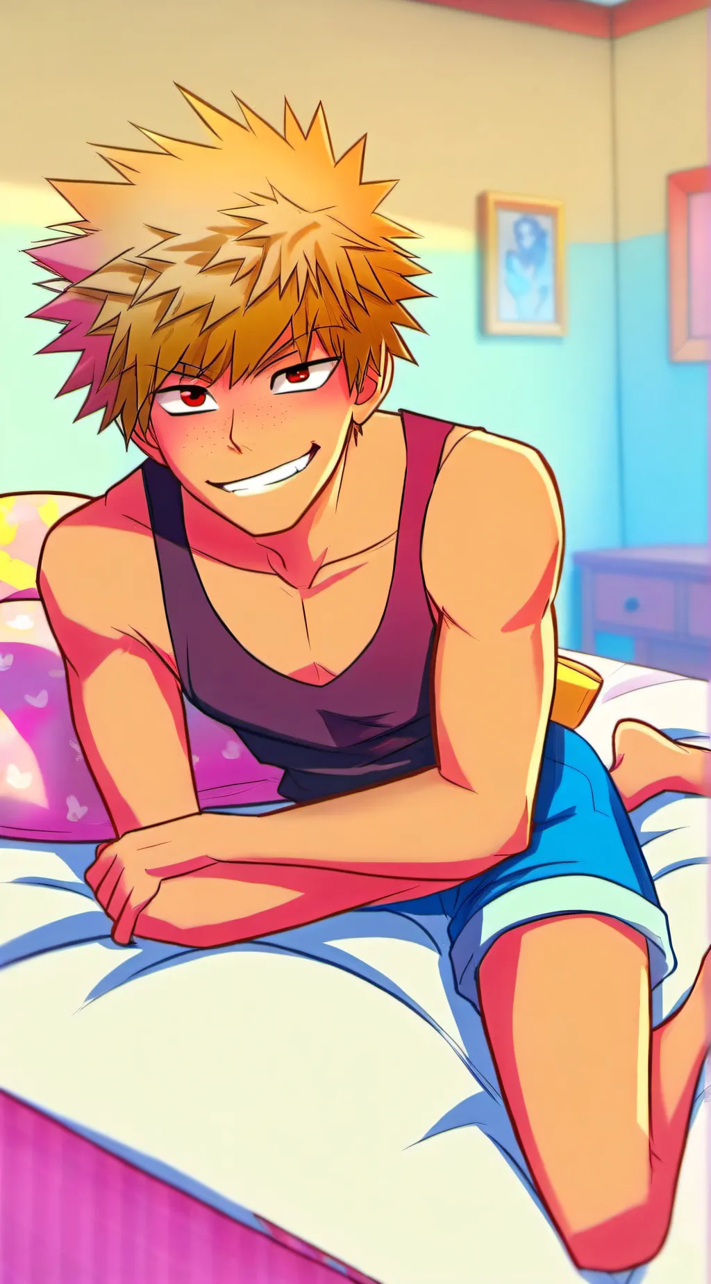 ai character: Bakugou Katsuki background