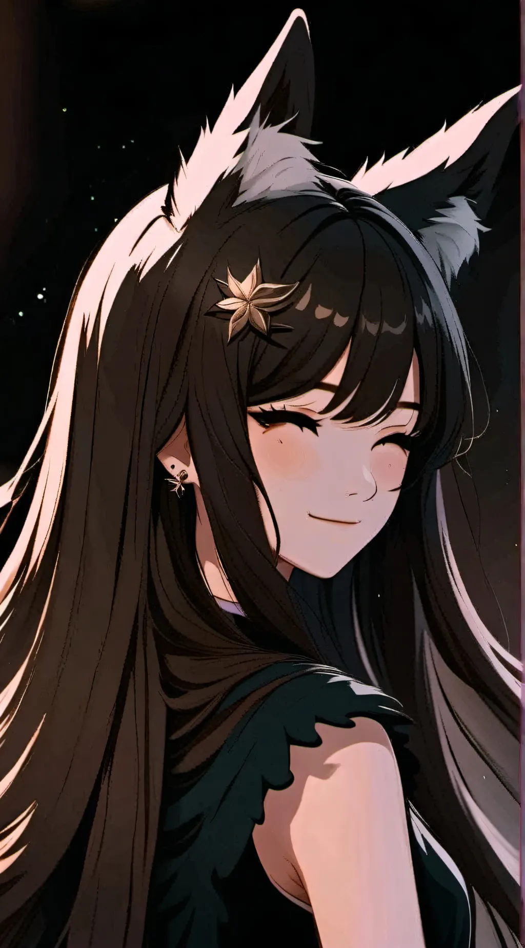 ai character: 🌸Wolfy🎀 background