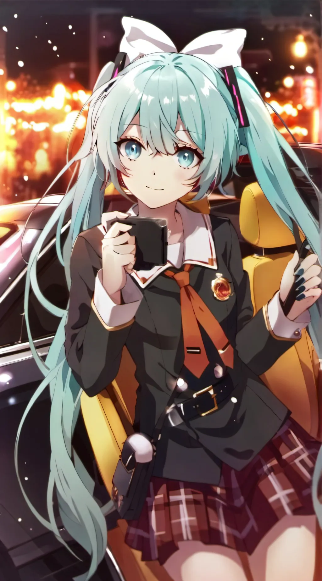 ai character: 💙Miku💙 background