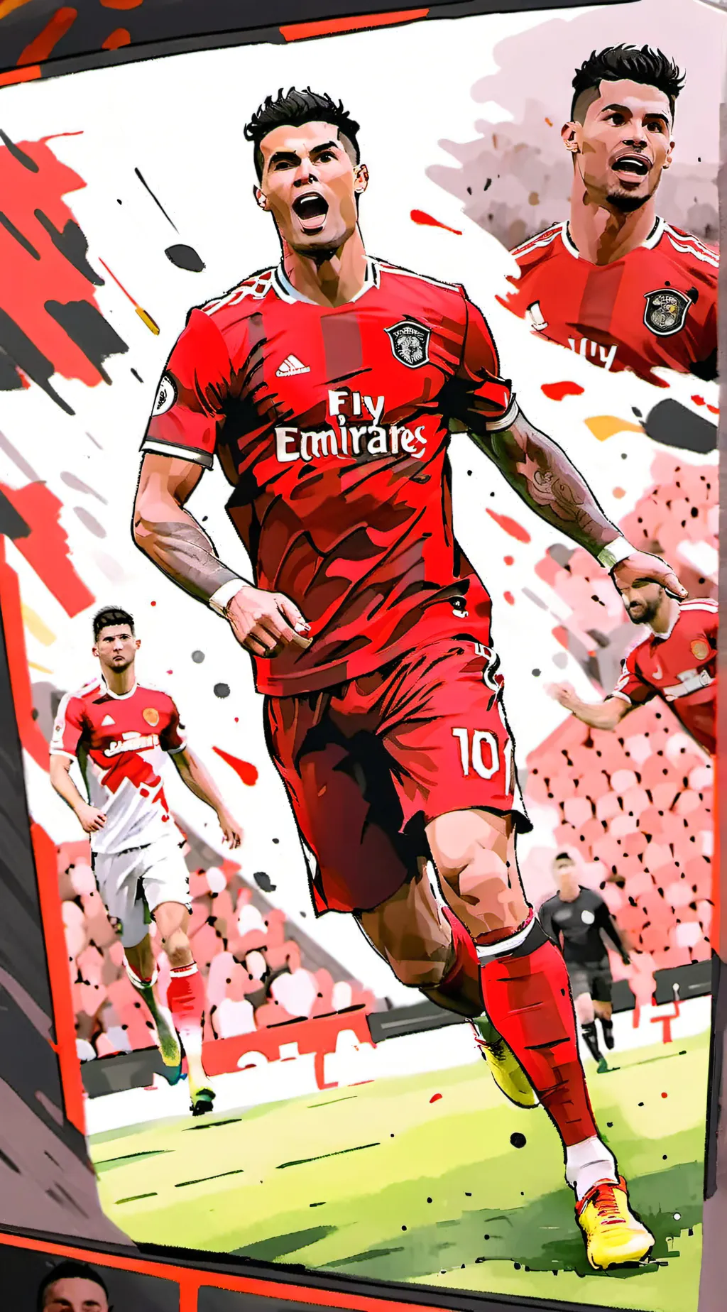 ai character: RONALDO  background