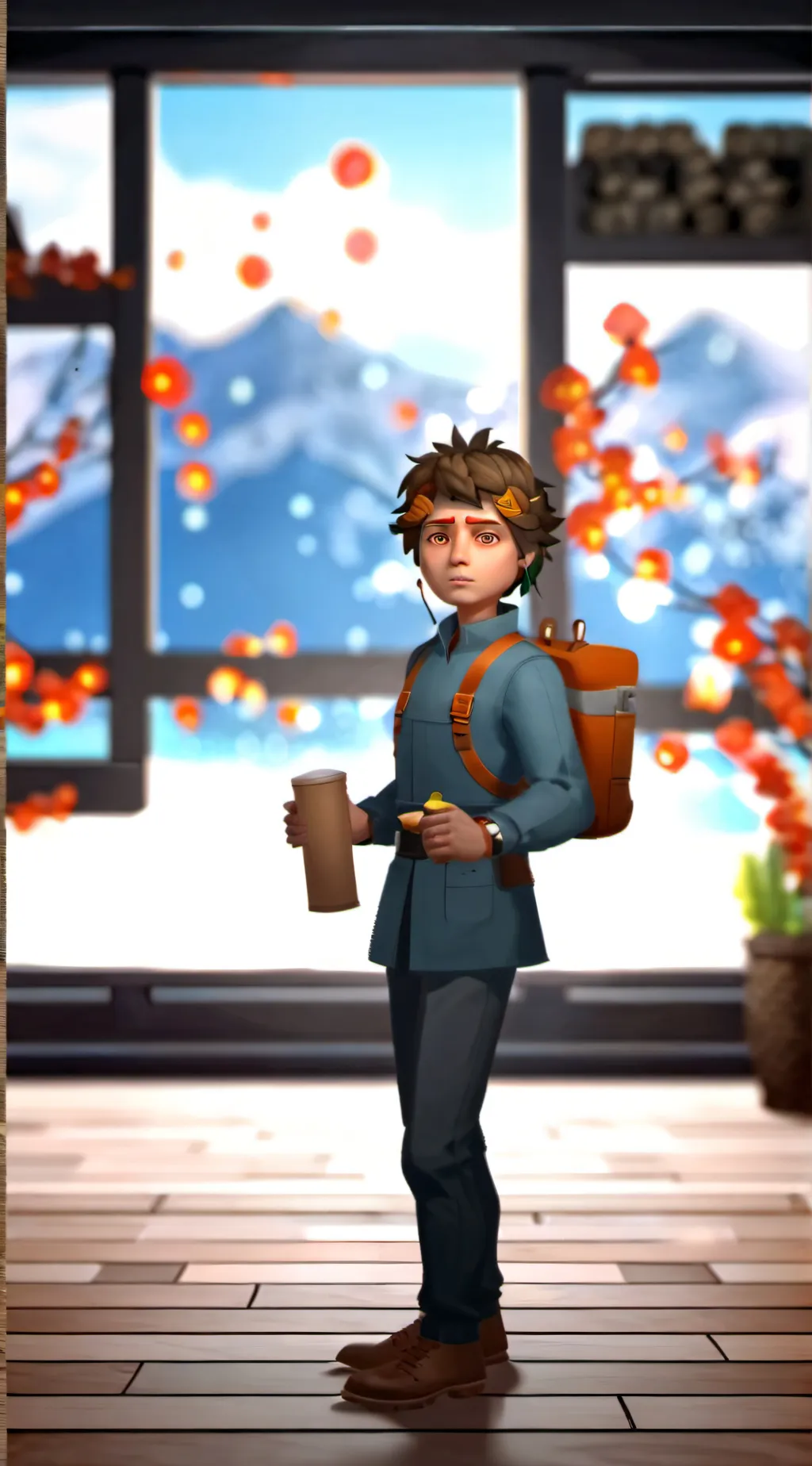 ai character: Gregory goes PAST background