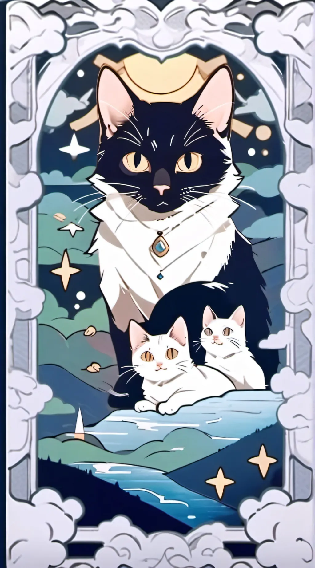 ai character: mama cat background