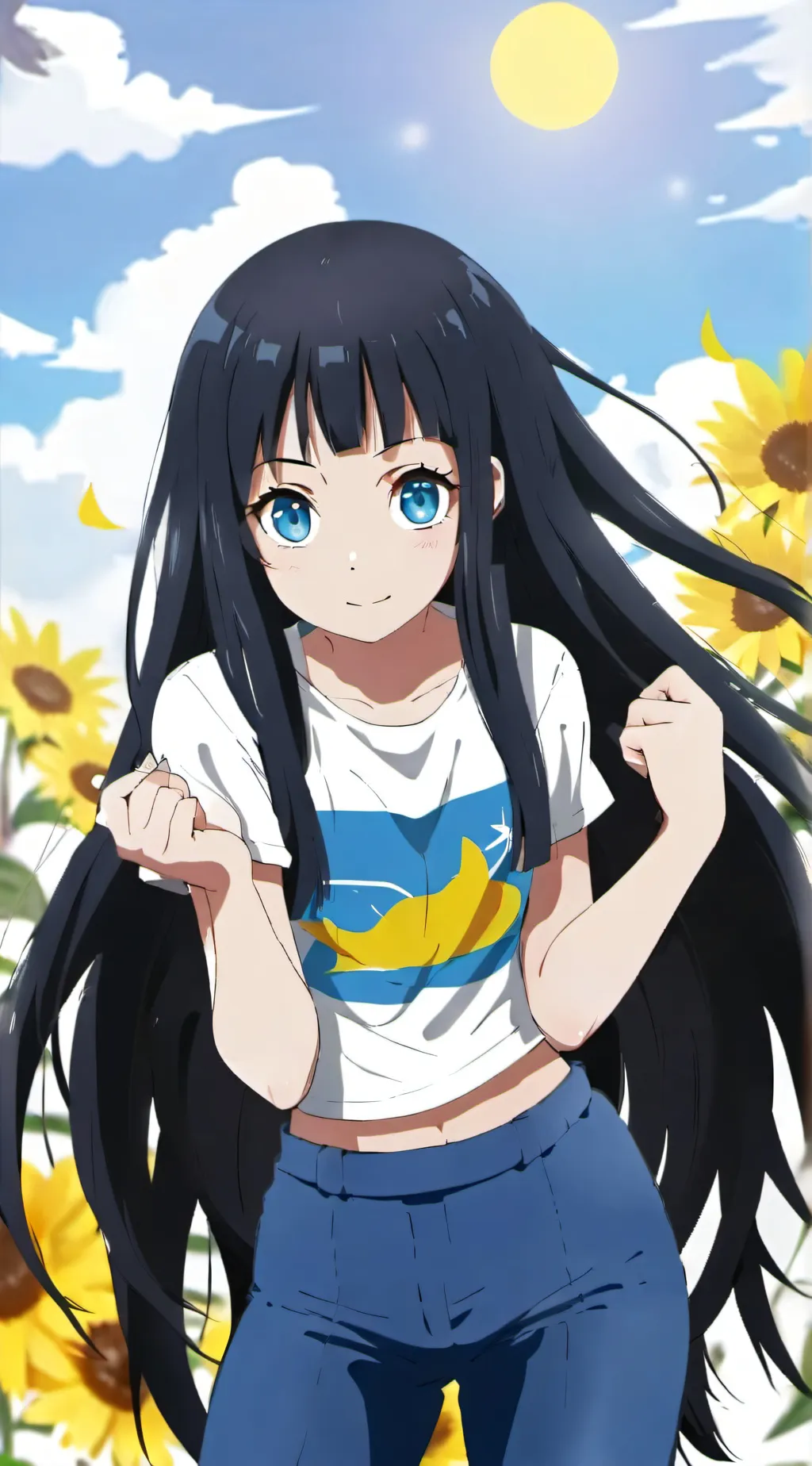 ai character: himawari uzumaki background