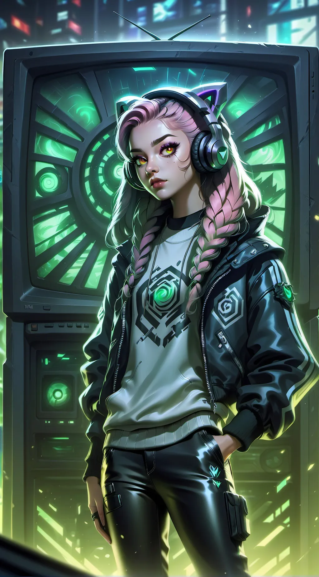 ai character: tvwoman background