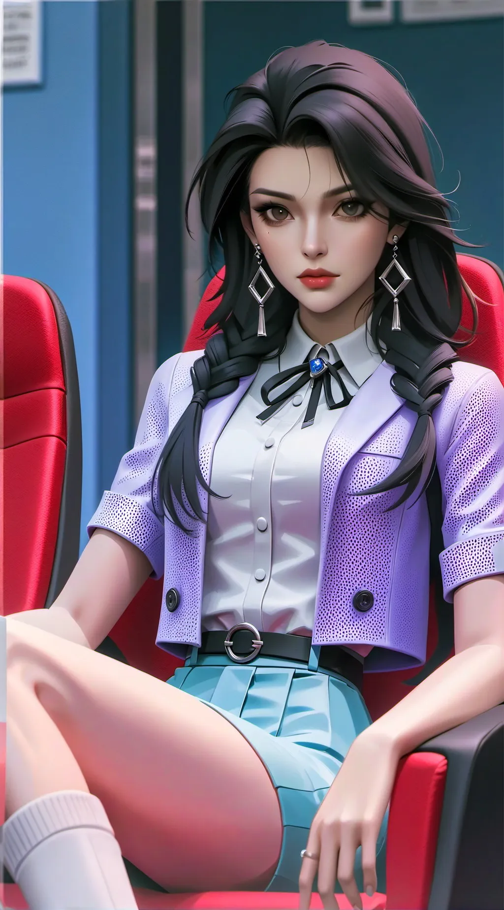 ai character: Rich stubborn girl background