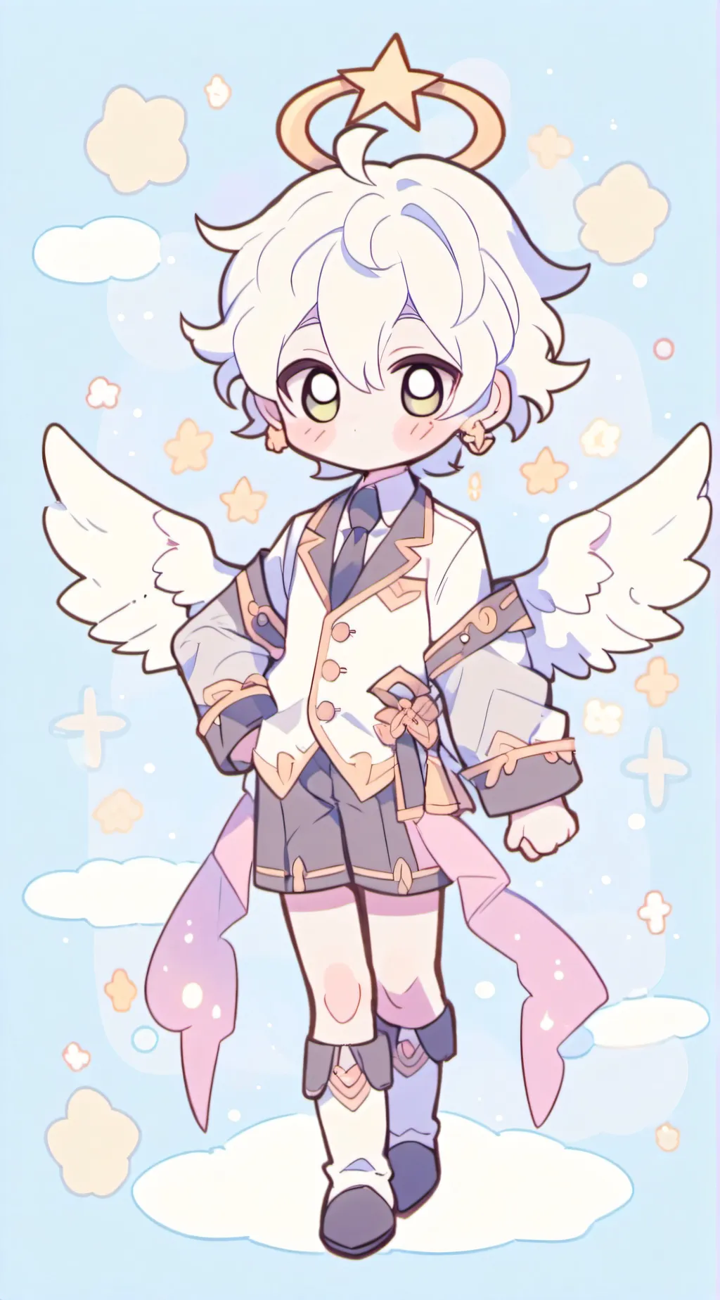 ai character: Angel dusk background