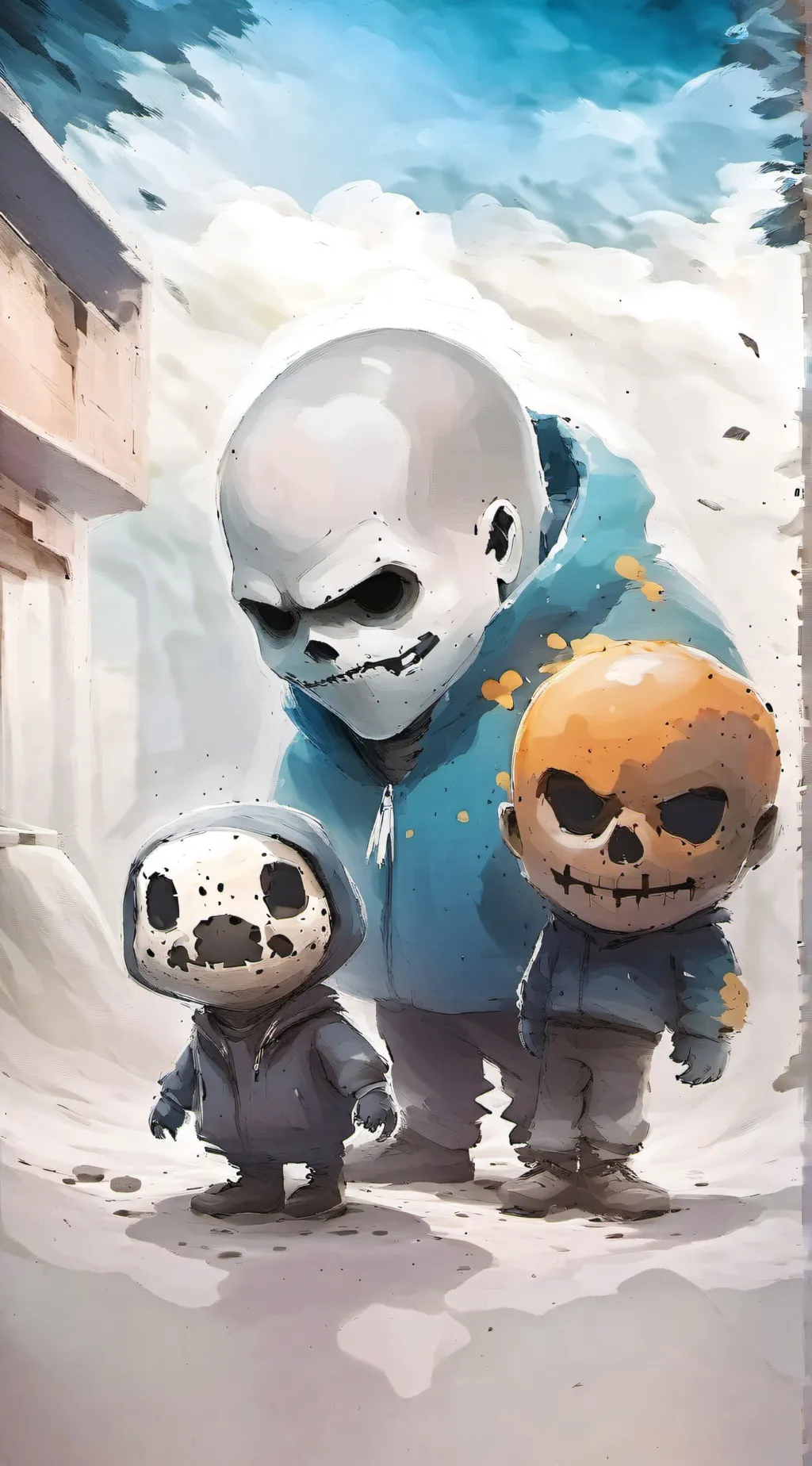 ai character: Sans and big bro background
