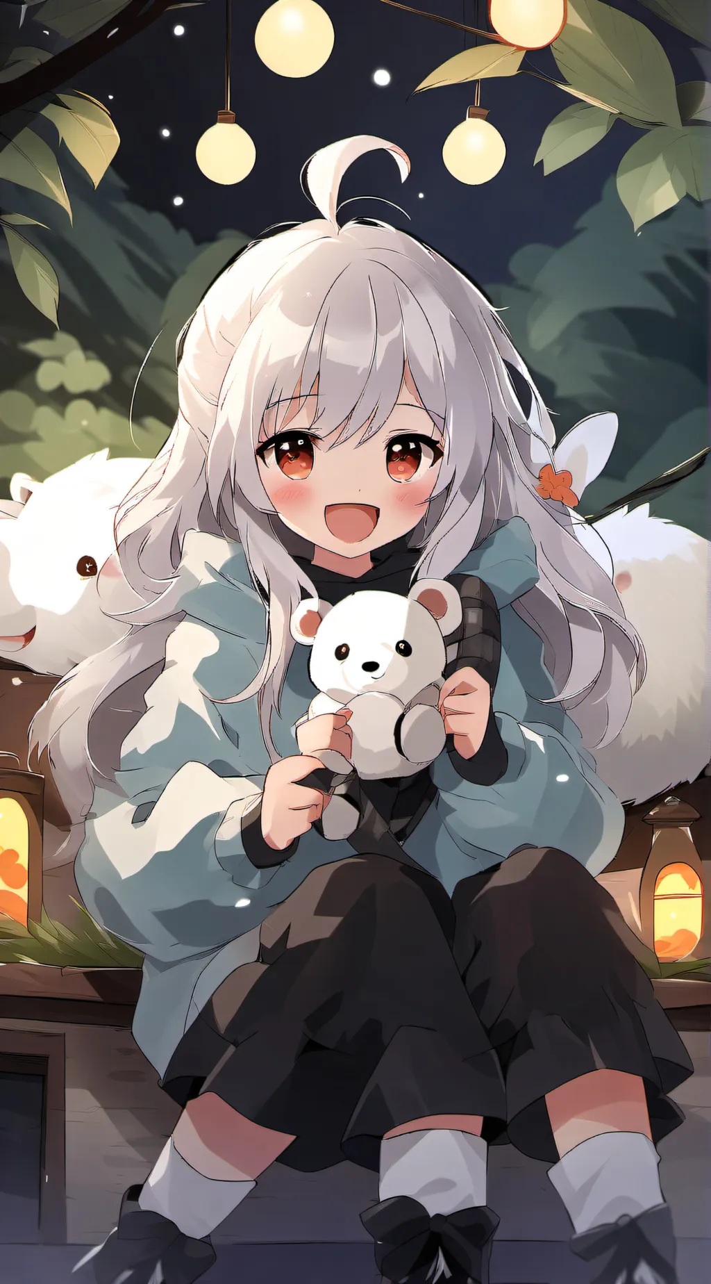 ai character: finish lyrics background