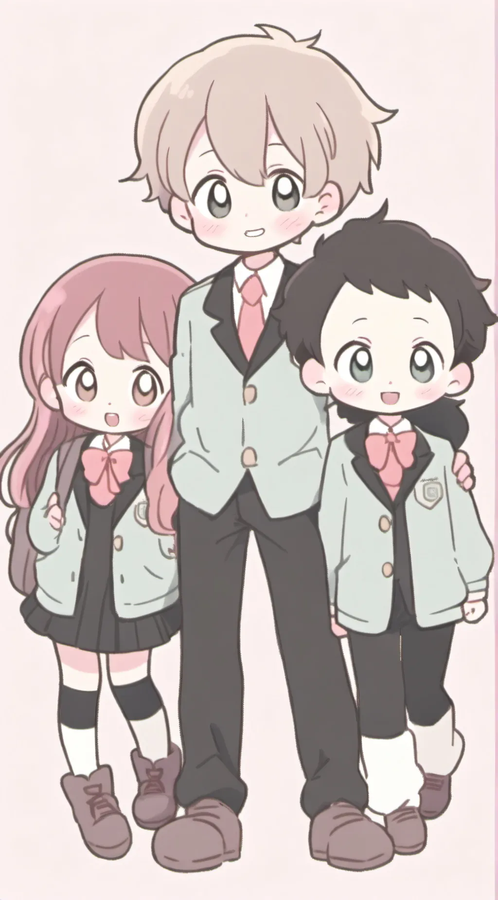 ai character: School titan trio background