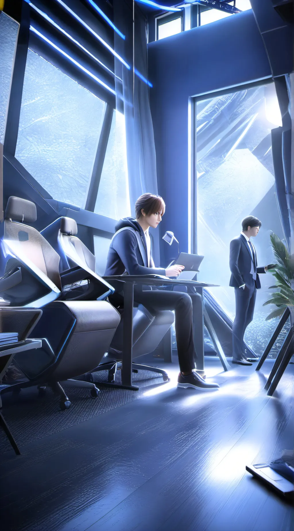 ai character: make money helper background