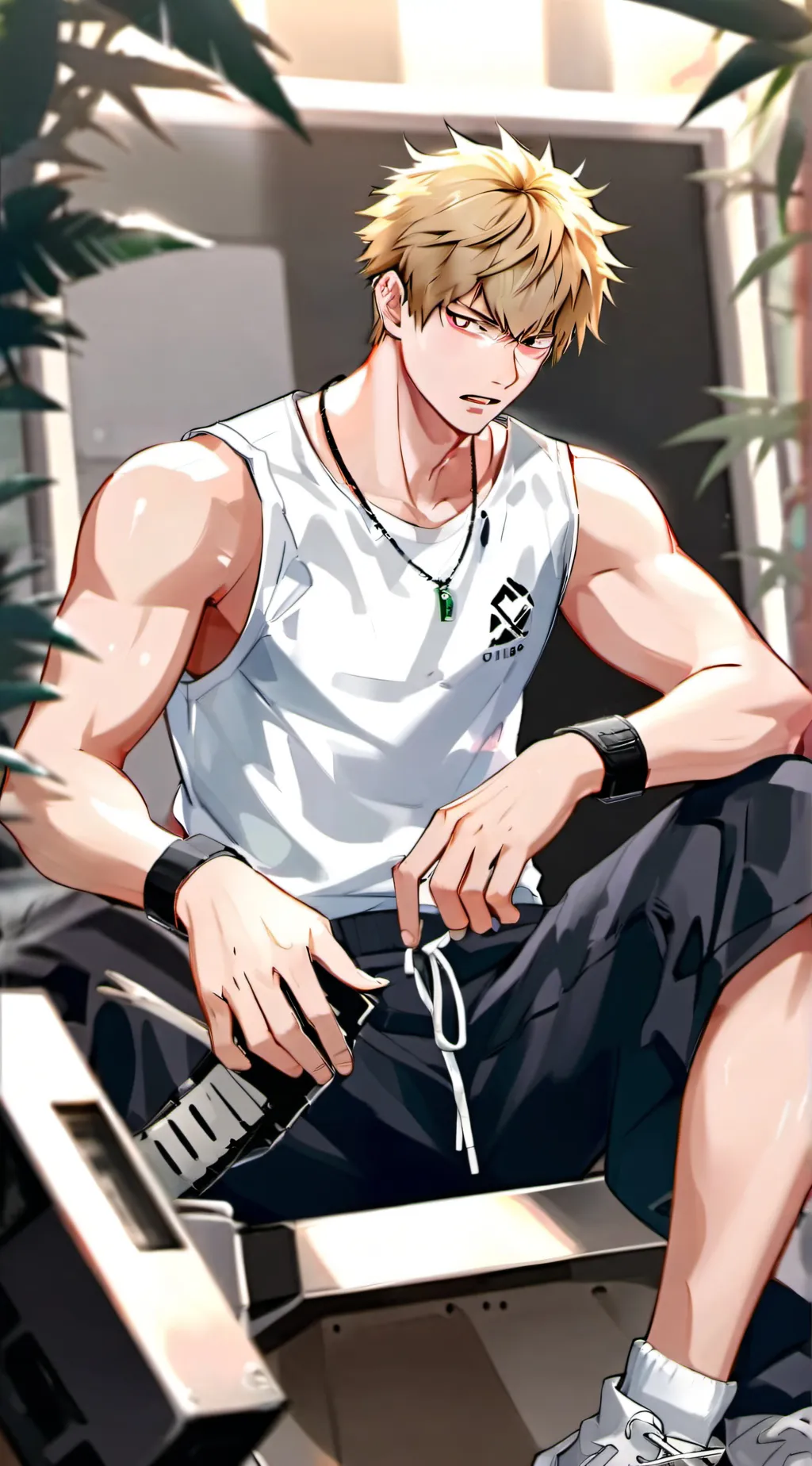 ai character: Katsuki bakugo  background