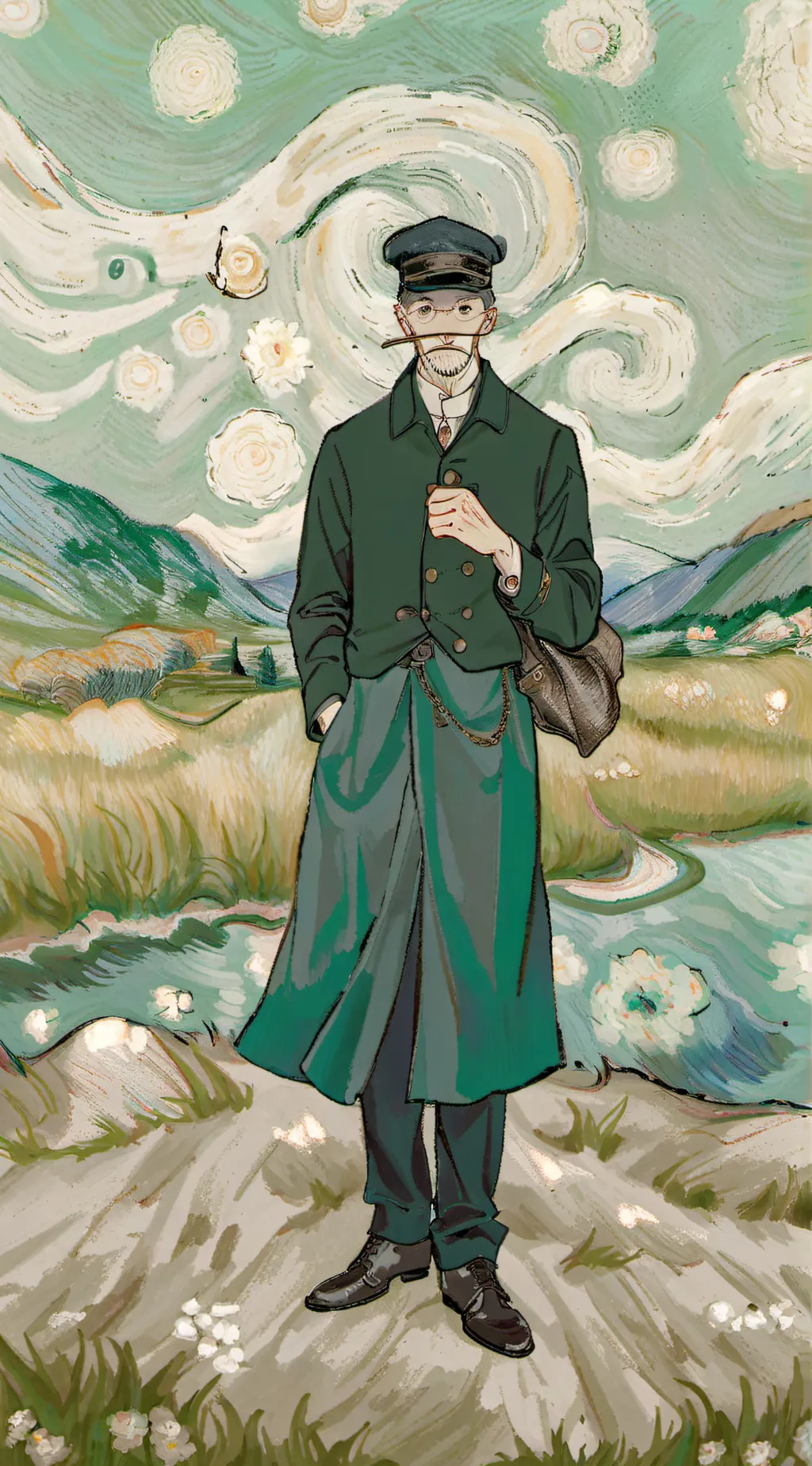 ai character: ryu background