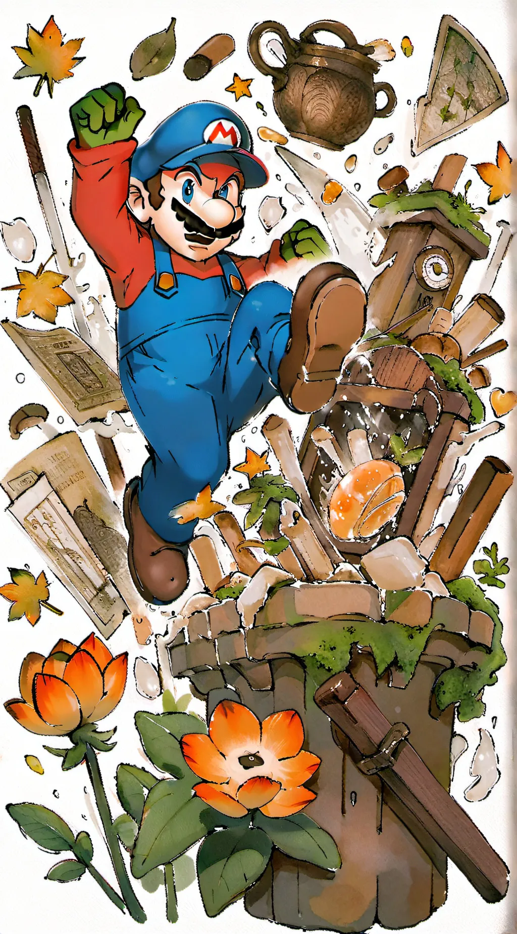 ai character: mario!! background