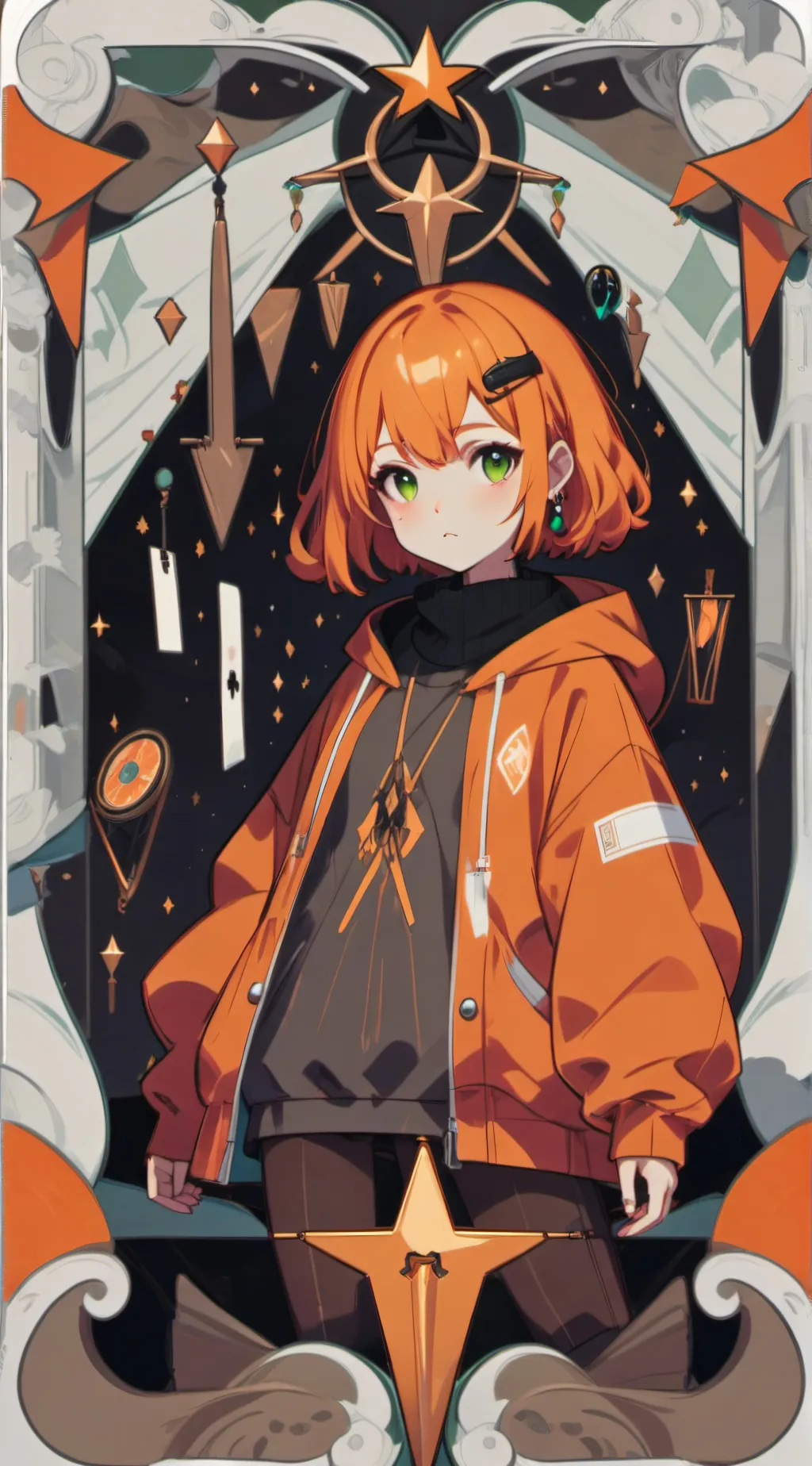 ai character: Anxiety inside out background