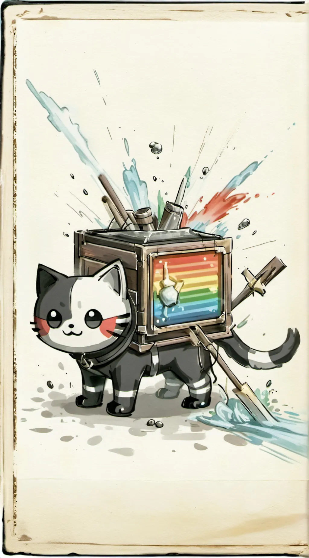 ai character: Nyan cat background