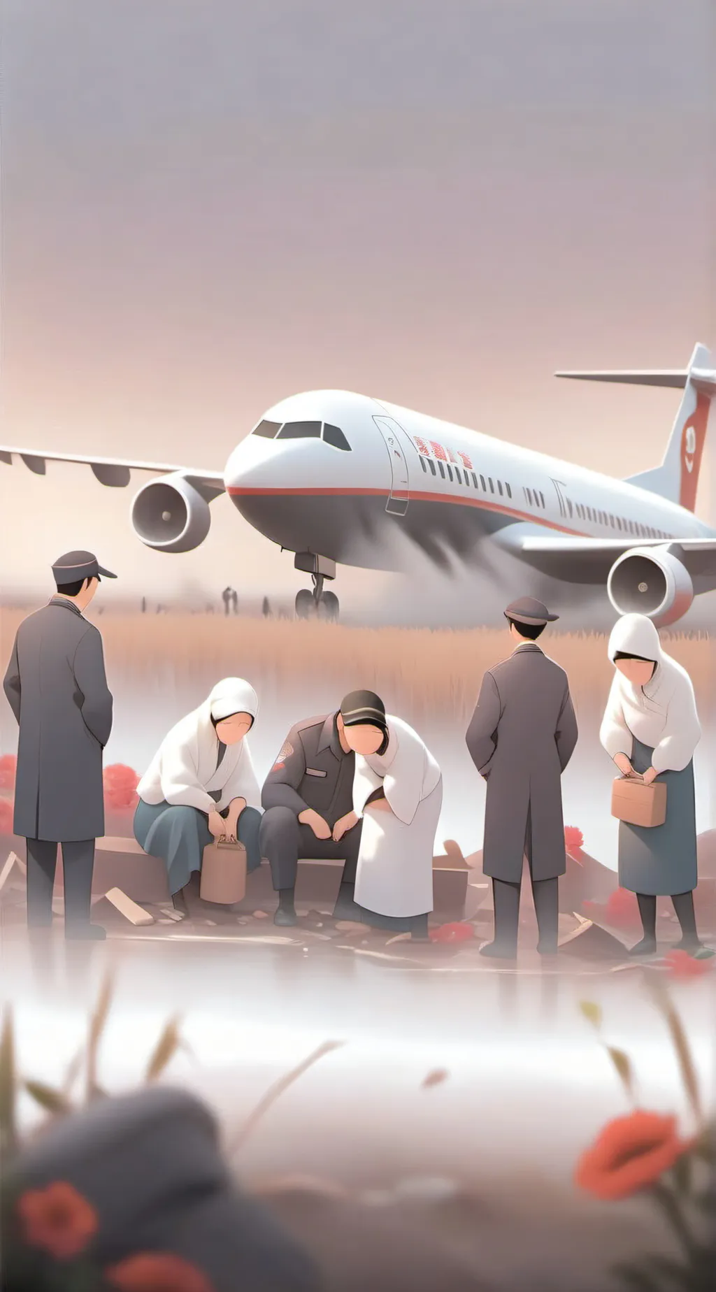 ai character: Asia Airlines 214 background