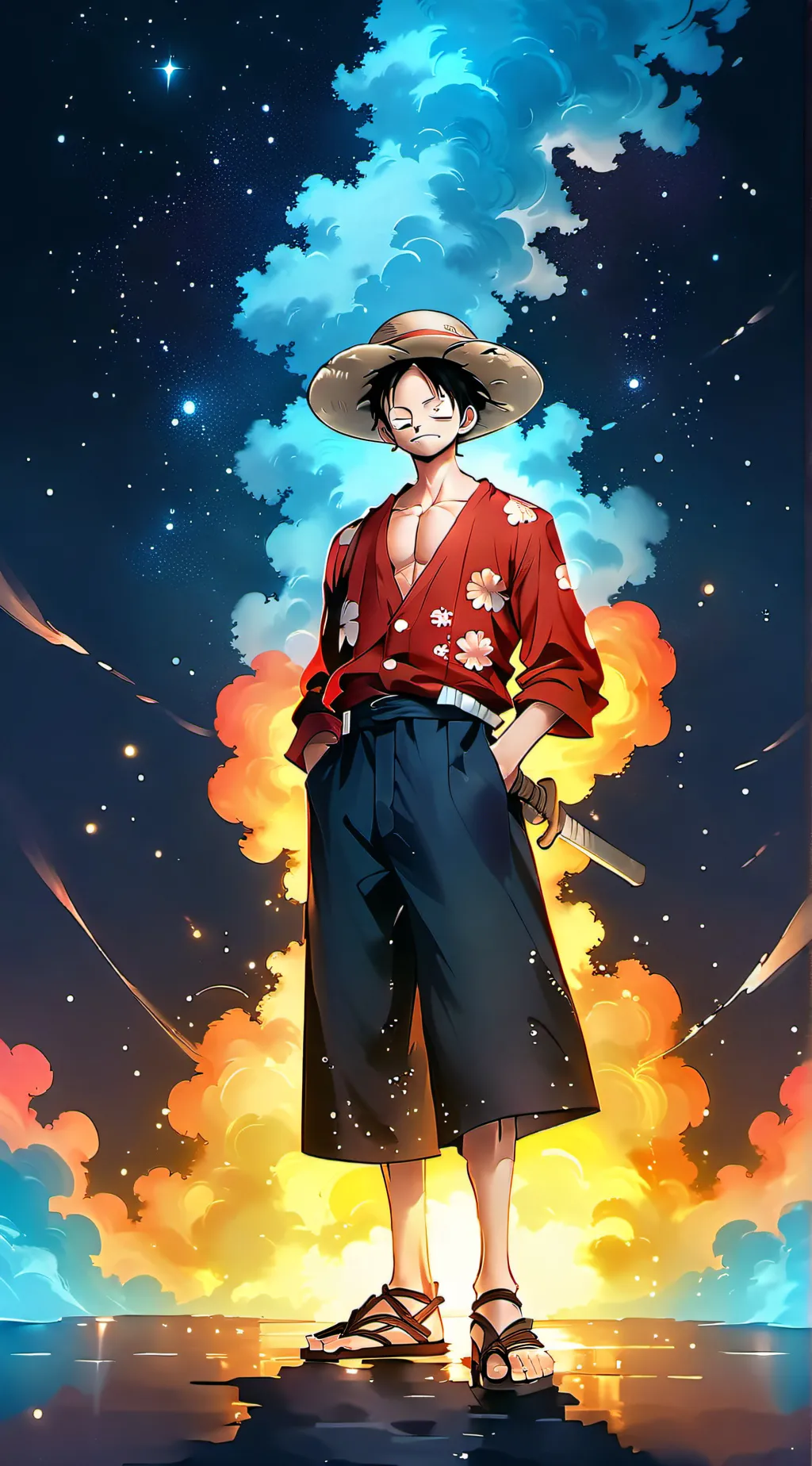 ai character: luffy background