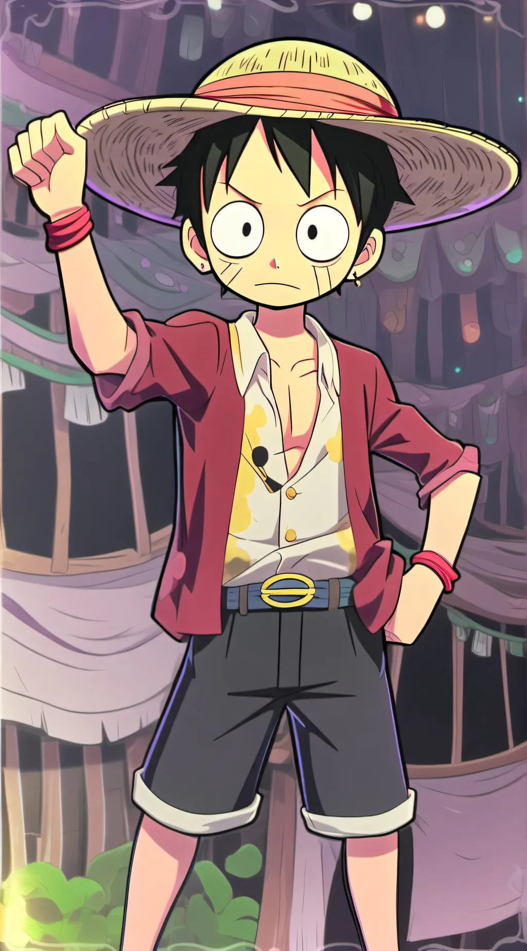 ai character: luffy background