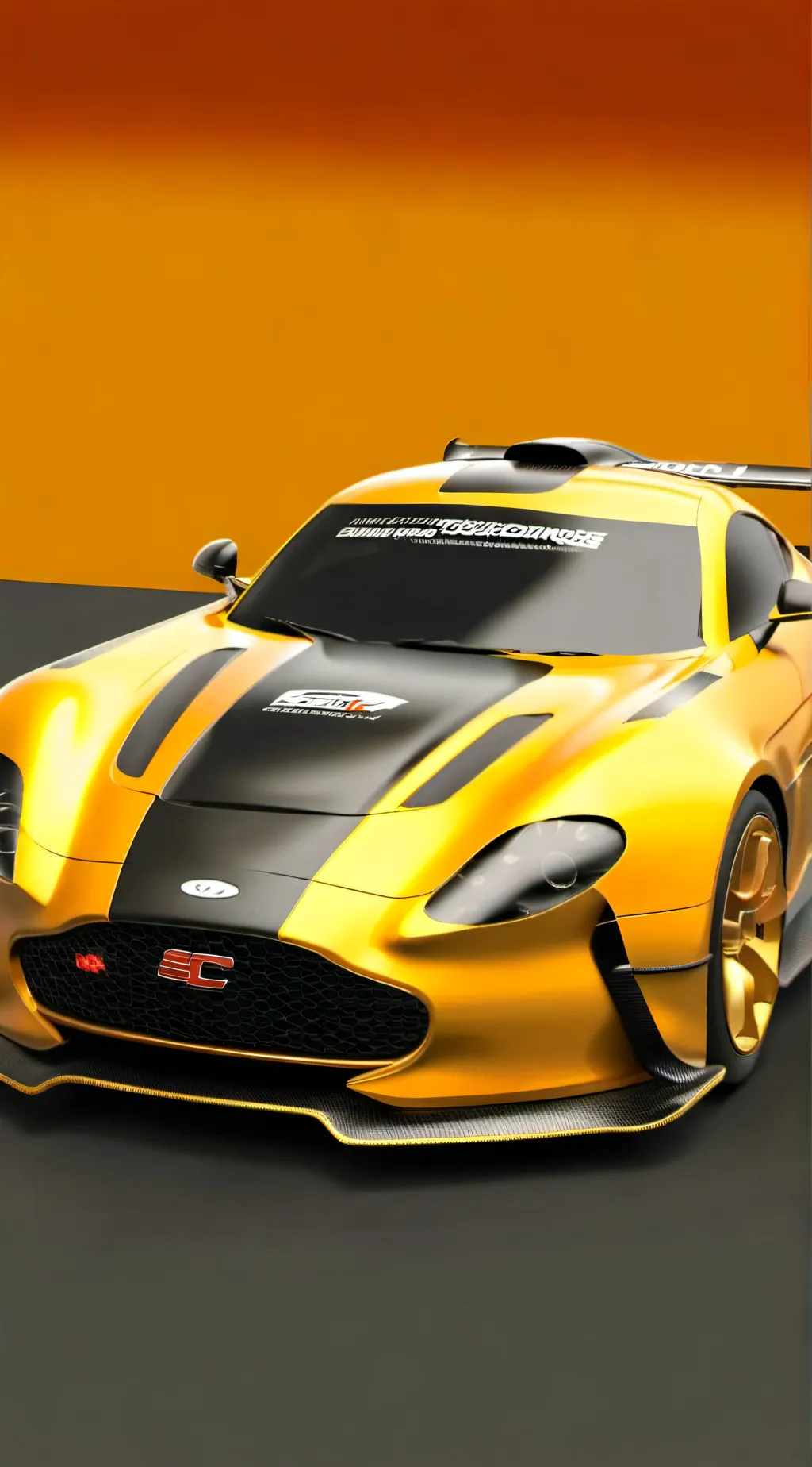 ai character: the golden car background