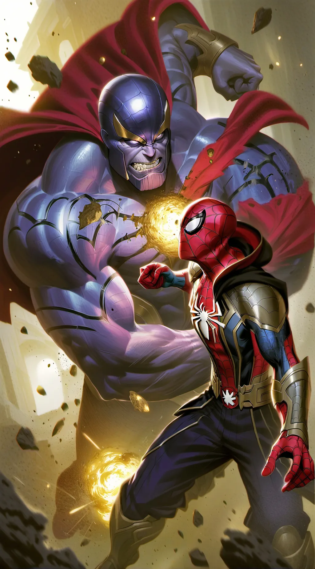 ai character: spider man_thanos background