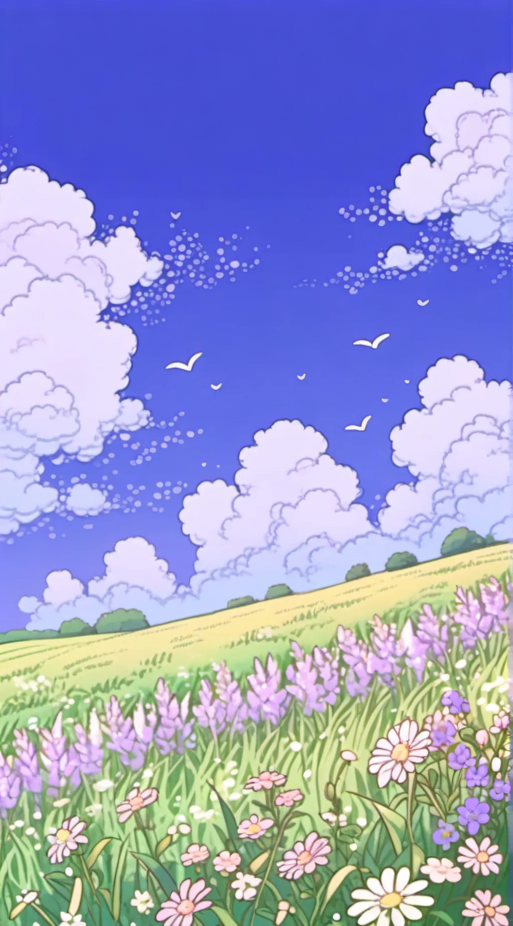 ai character: A field of grass background