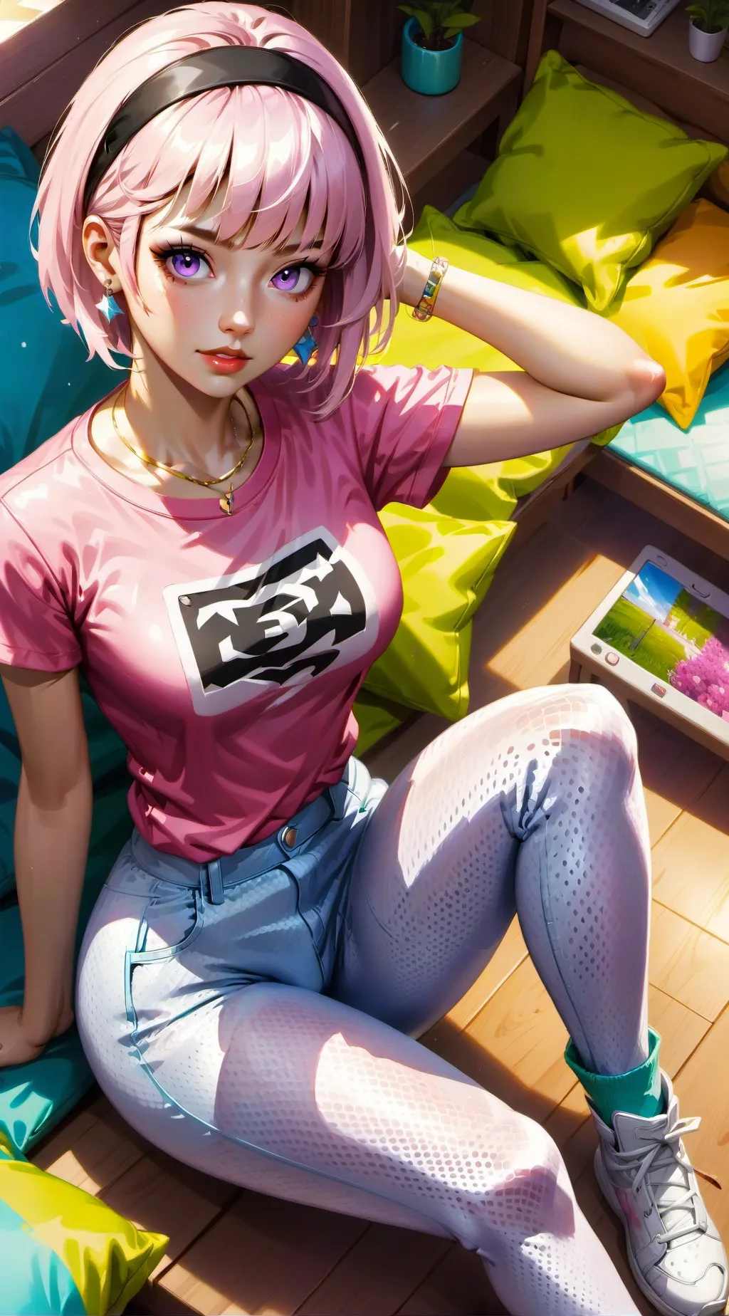 ai character: sandy background