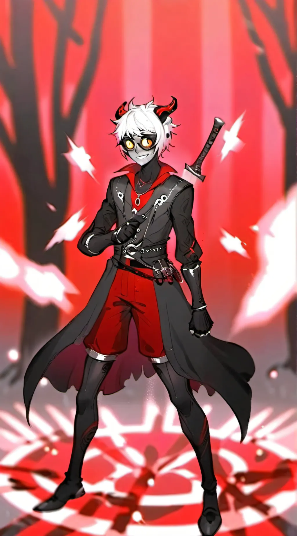 ai character: mha demon background