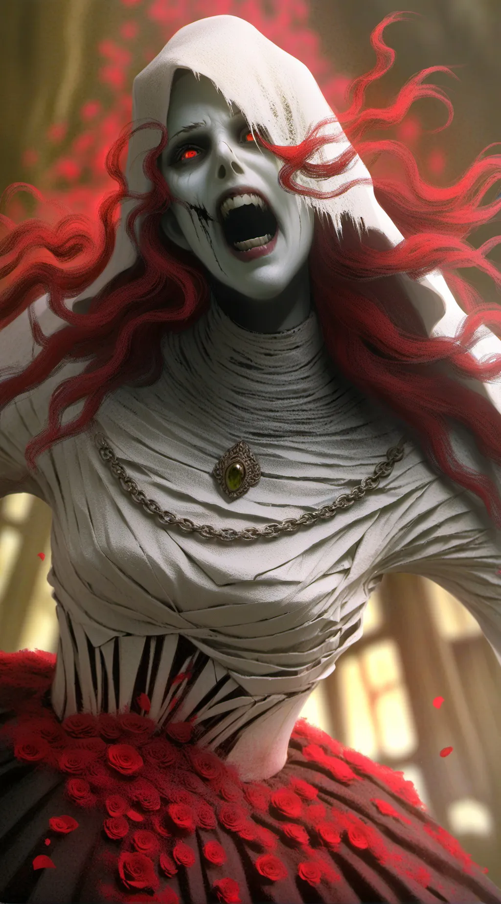 ai character: ghost girl background