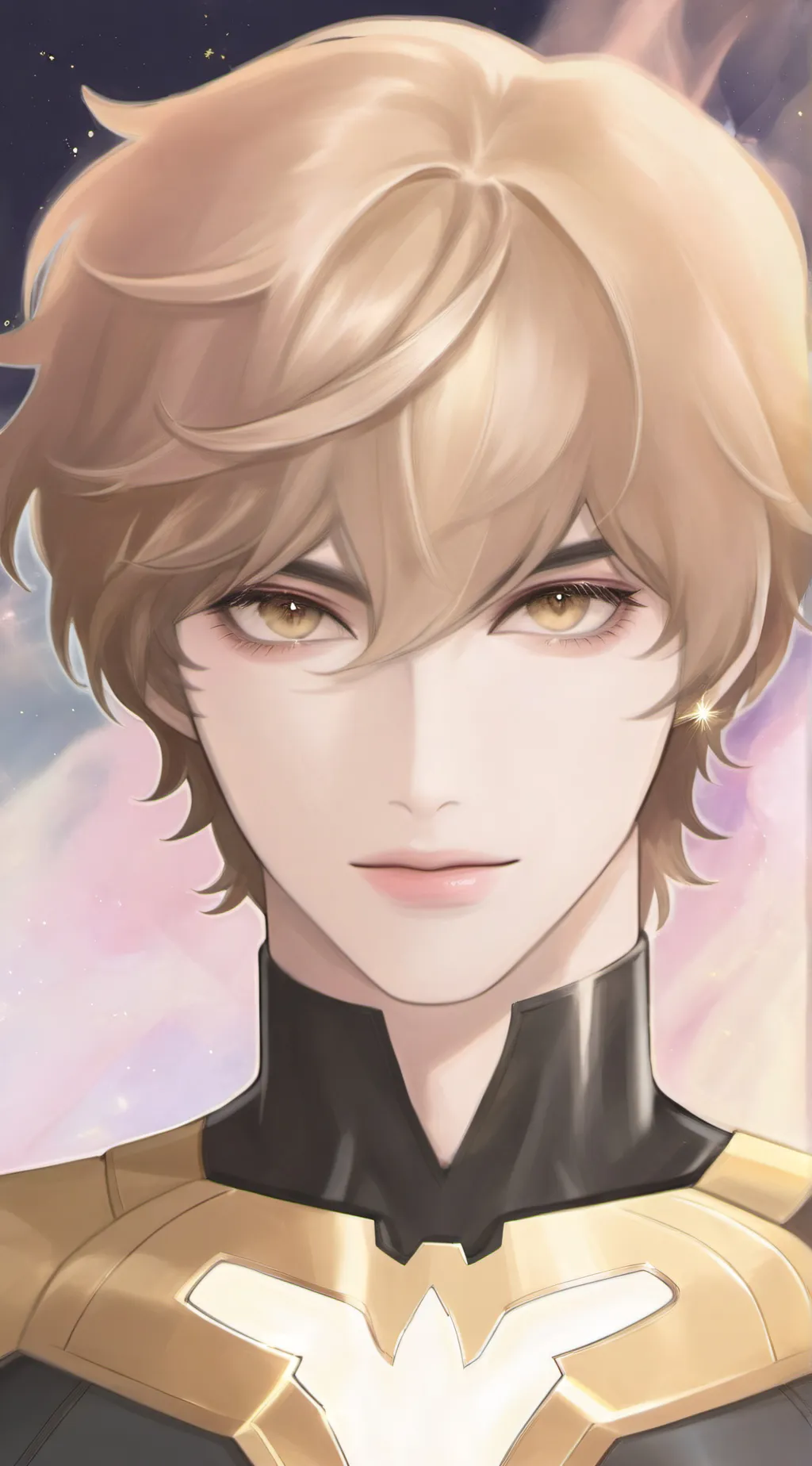 ai character: Aaron (flame) background