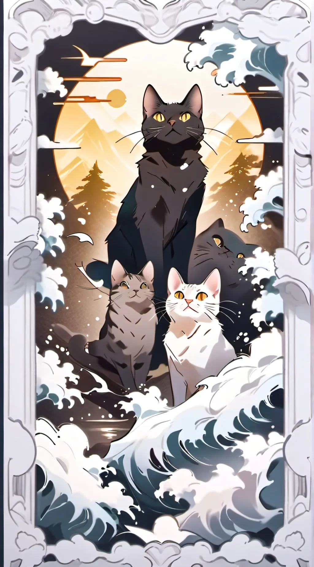 ai character: mama cat background