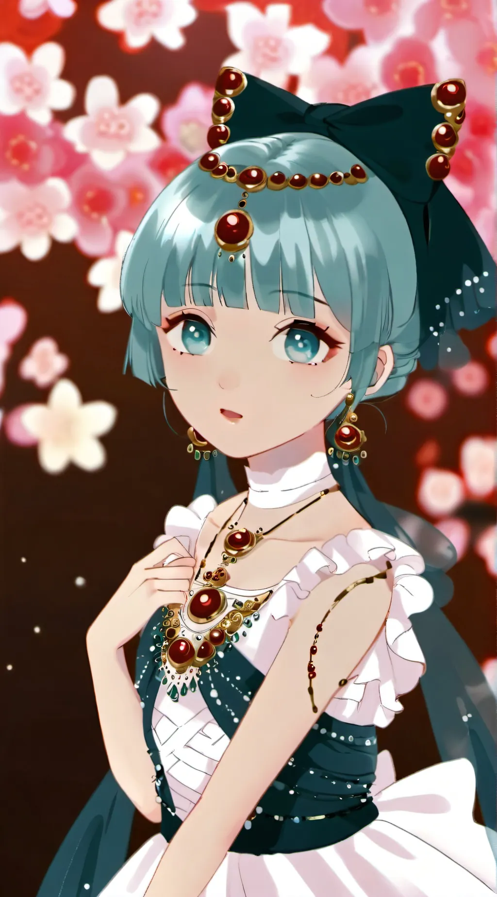 ai character: little miss mint background