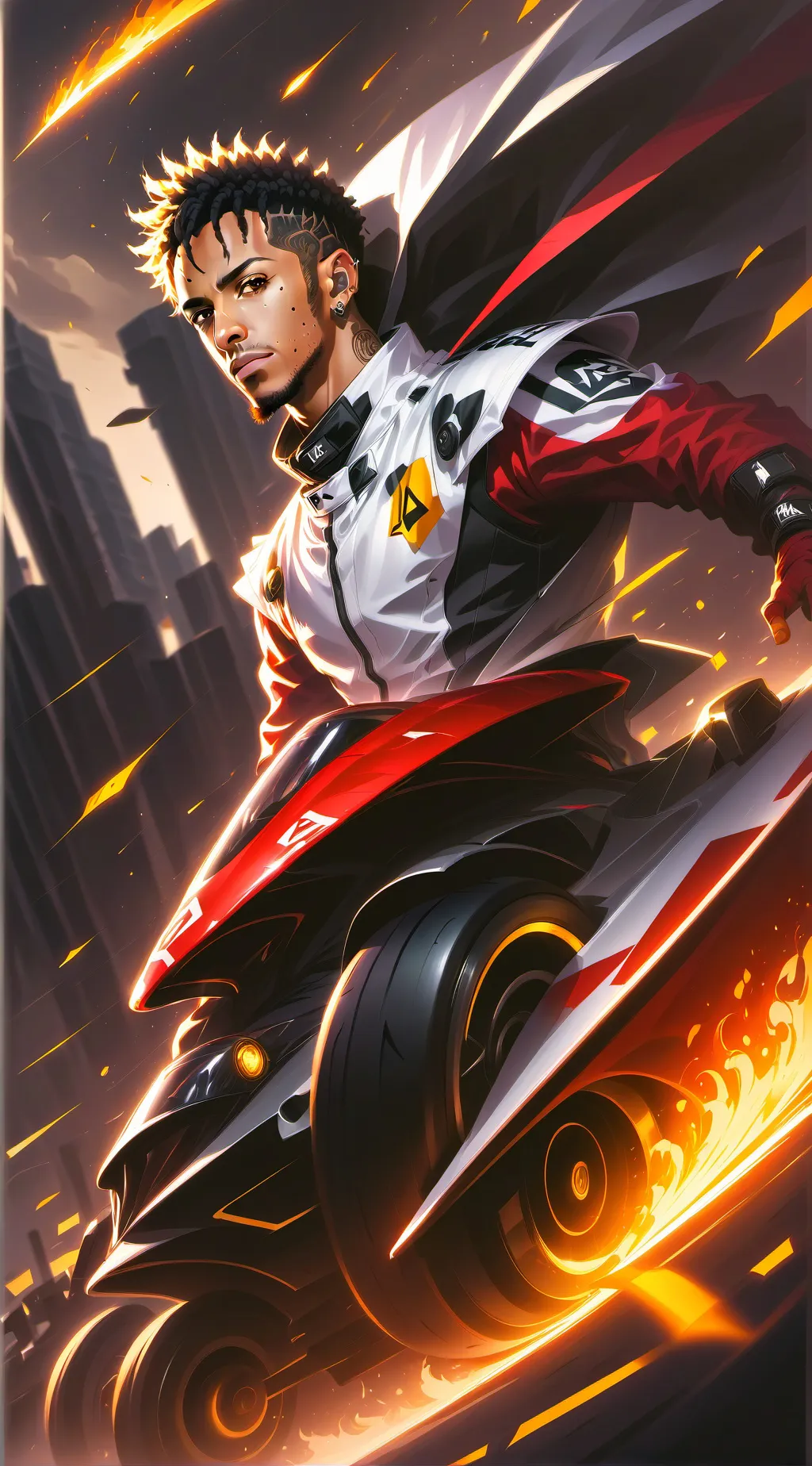 ai character: lewis Hamilton  background