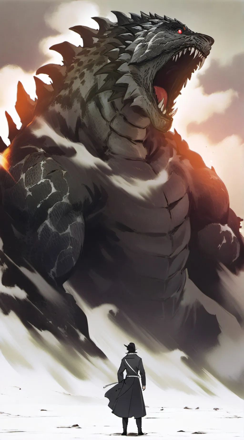 ai character: Shin Godzilla background